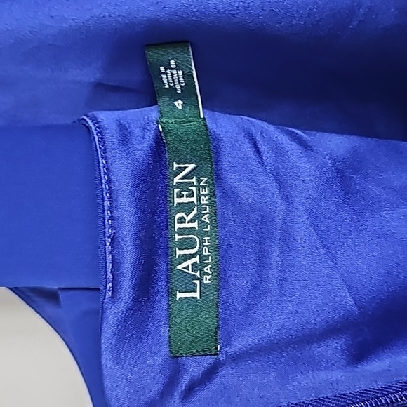 Lauren by Ralph Lauren Royal Navy Blue Cutout Full Length Gown, size 4 - Picture 4 of 5